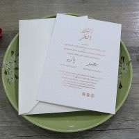 Simple Style Embossing Invitation Foiling Card Customized